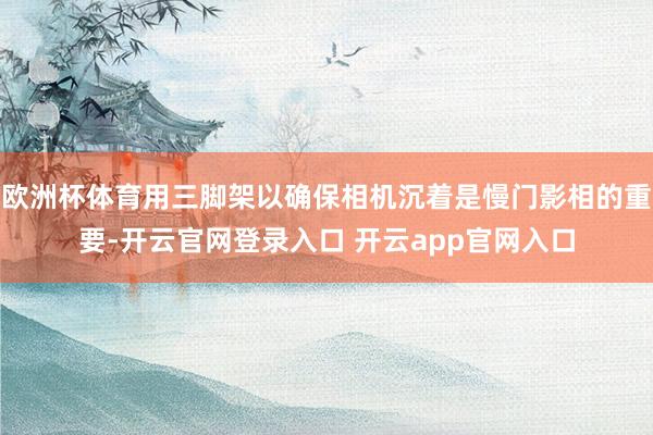 欧洲杯体育用三脚架以确保相机沉着是慢门影相的重要-开云官网登录入口 开云app官网入口