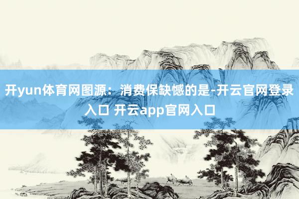 开yun体育网图源：消费保缺憾的是-开云官网登录入口 开云app官网入口