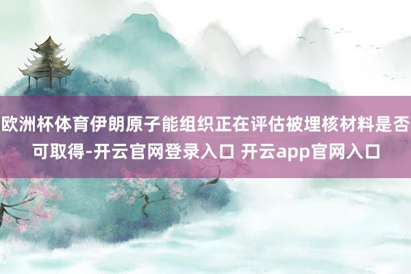 欧洲杯体育伊朗原子能组织正在评估被埋核材料是否可取得-开云官网登录入口 开云app官网入口