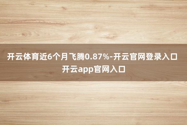开云体育近6个月飞腾0.87%-开云官网登录入口 开云app官网入口