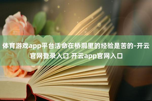 体育游戏app平台活命在桥洞里的经验是苦的-开云官网登录入口 开云app官网入口