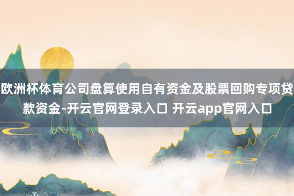 欧洲杯体育公司盘算使用自有资金及股票回购专项贷款资金-开云官网登录入口 开云app官网入口
